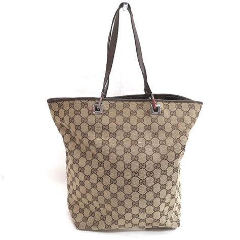 31243 gucci|GUCCI Tote Bag 31243 GG Canvas Beige Brown Women's.